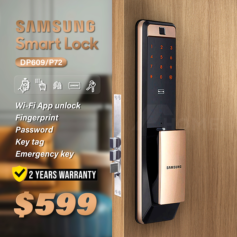 SHP DP609 P72 SAMSUNG SMART DIGITAL DOOR LOCK | Shopee Singapore