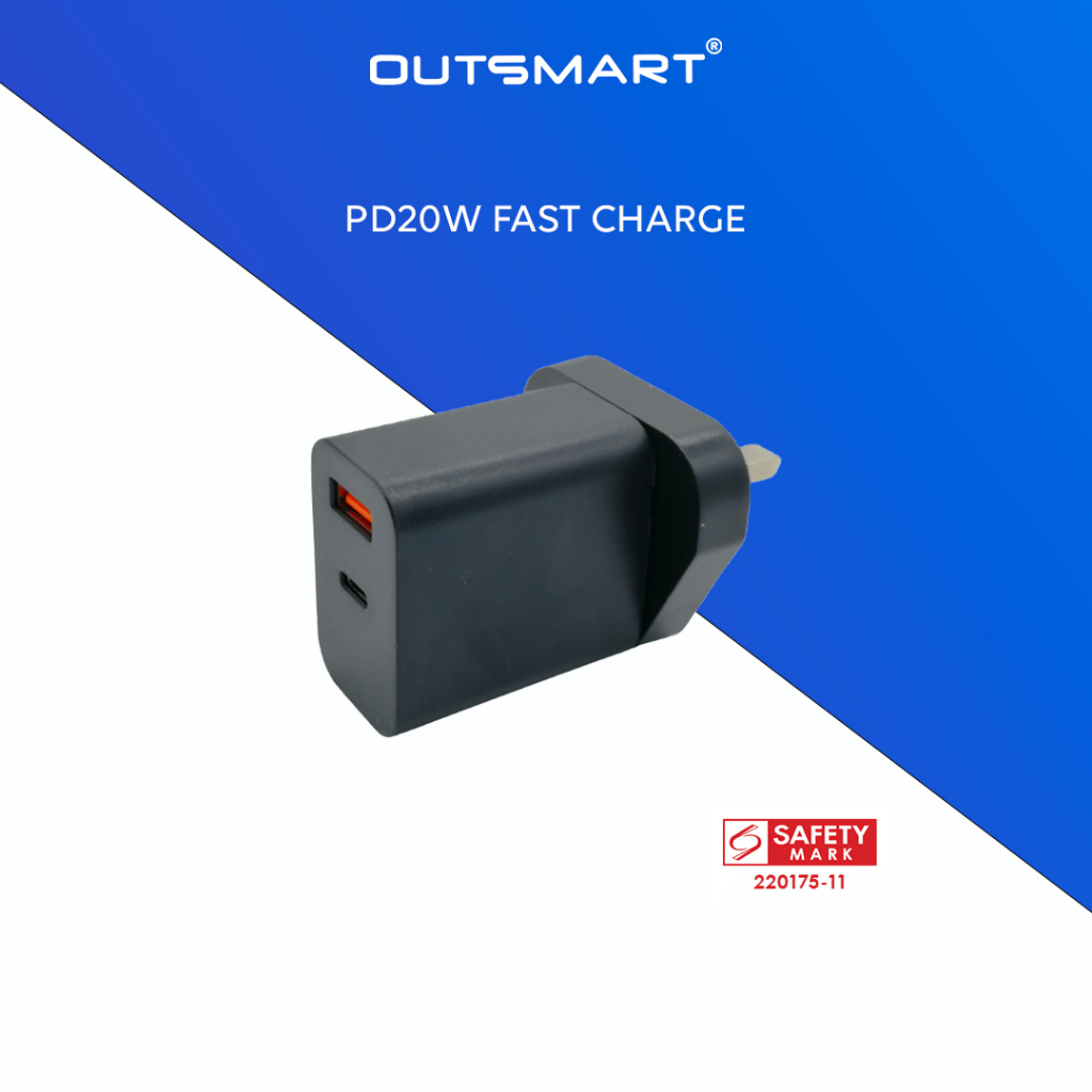 🔥OUTSMART Fast Charge Plug Shopee Singapore