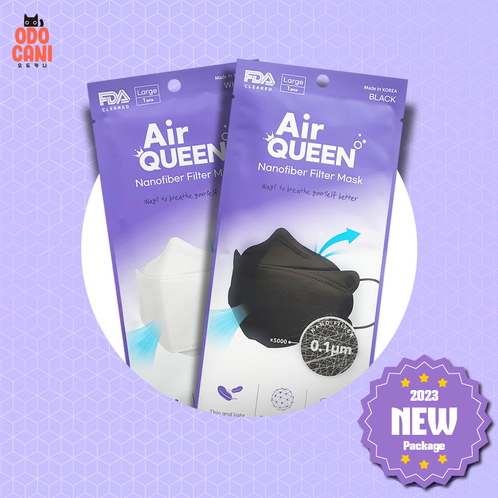 [10pcs / 50pcs] Air Queen Nano Mask Black Mask ( 3d mask / disposable
