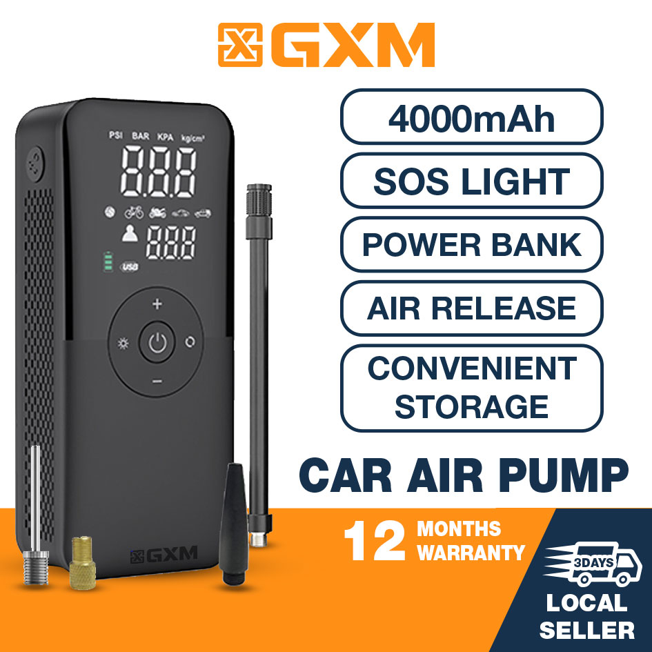 GXM AP01 Cordless Smart Tire Inflator Auto Stop Tire Pressure Monitoring Fast Inflation LED