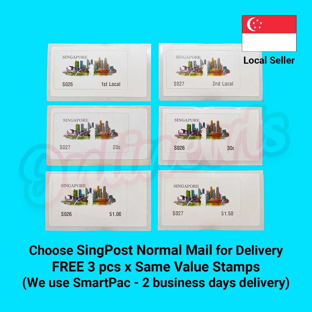 SingPost Self-Adhesive Postage Stamp - 1st Local / $0.20 / $0.30 / $0. ...