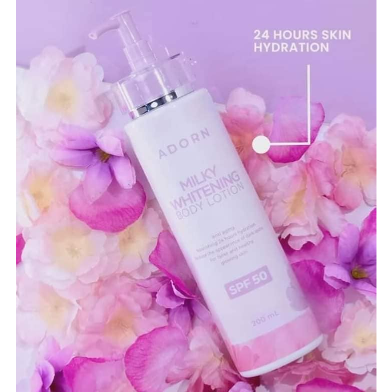 ADORN MILKY WHITENING BODY LOTION WITH SPF 50 (SG STOCK) Shopee Singapore