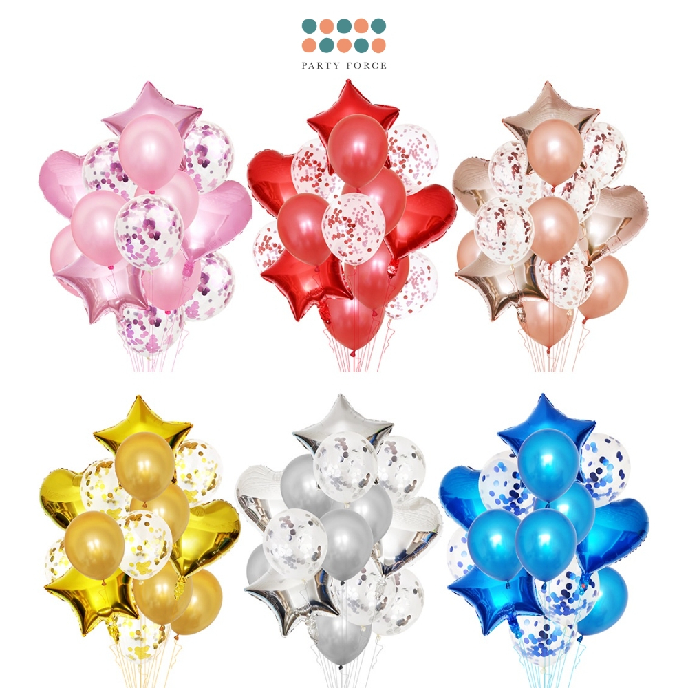 [SG Seller] 14pcs mix balloon bouquet bundle for party decoration