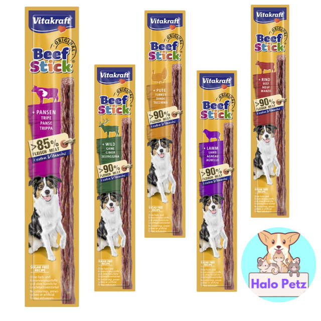 [Mixable] Vitakraft Beef Stick 12g (Dog Treats Snacks) Beef/ Turkey