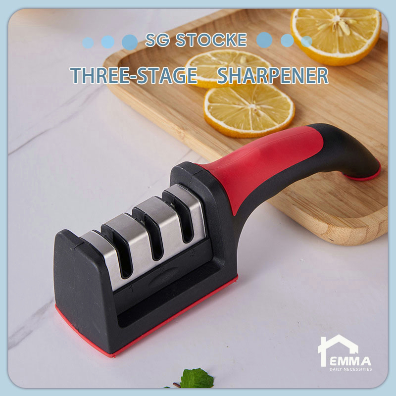 🔥sg Ready Stocks🔥 3 Stages Knife Sharpener Ceramic Sharpening Knife 