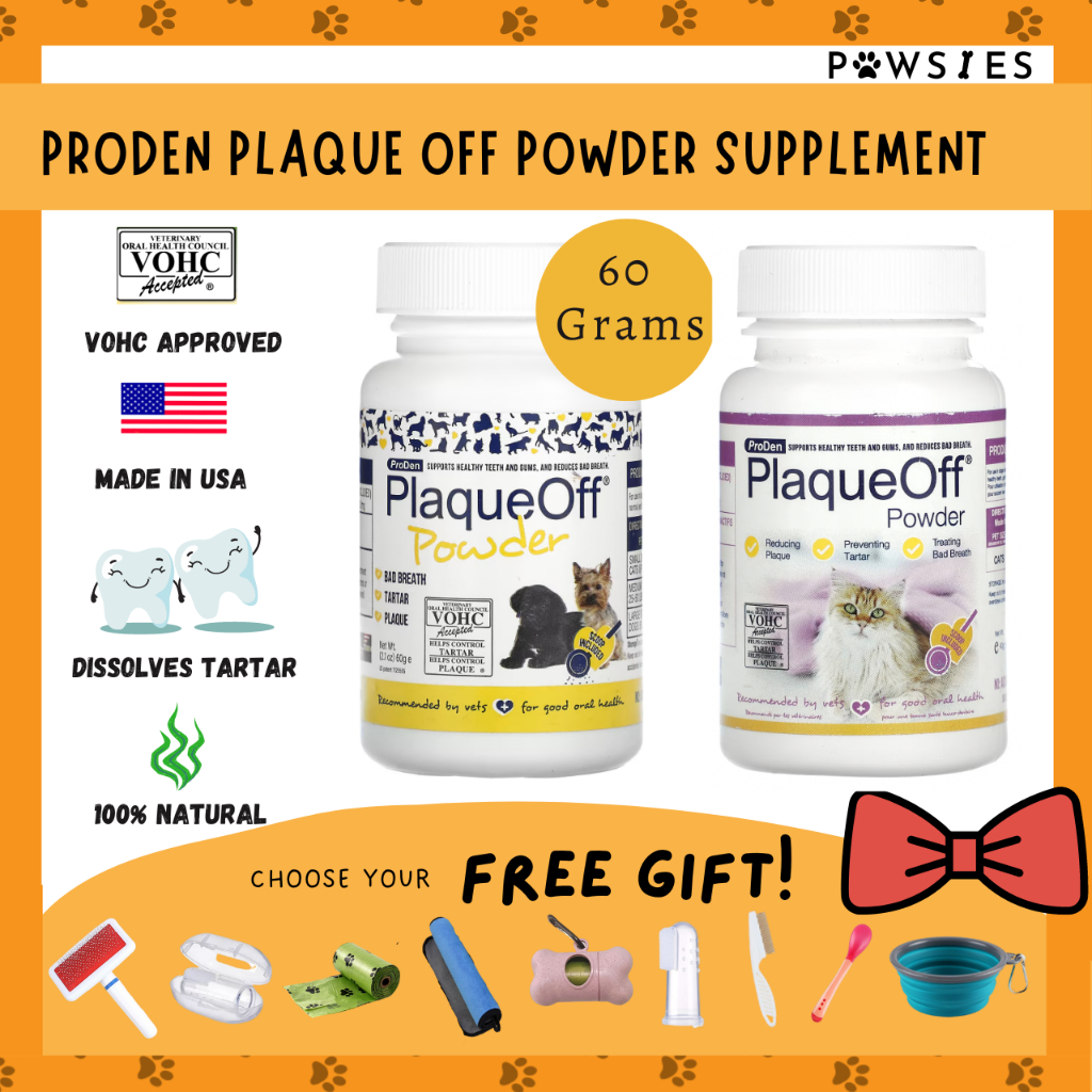 60G 180G ProDen PlaqueOff VOHC approved food powder supplement dog
