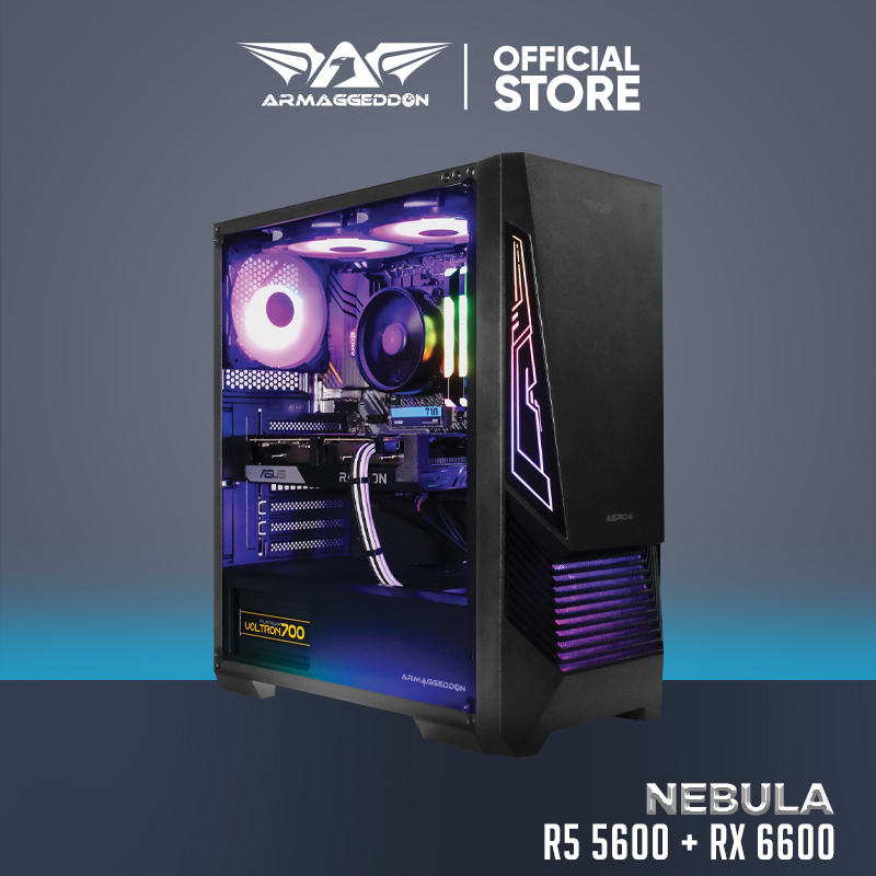 Armaggeddon Nebula | R5 5600 + RX 6600 | Gaming PC | 16GB RGB RAM | 1TB SSD