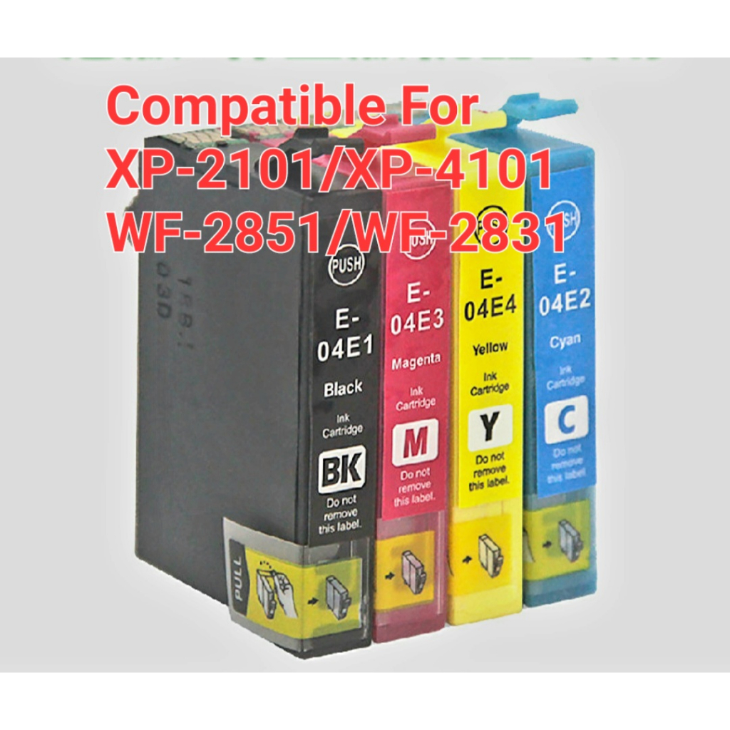 04E/E04E/T04E Compatible Ink Cartridges for Epson XP-2101/XP4101/WF2851 ...