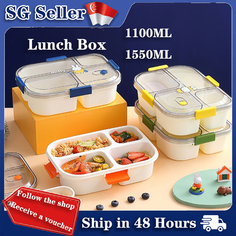 [sg ready stock ]Miffy Bento Lunch Box 1100ml 1550ml Food Storage Box