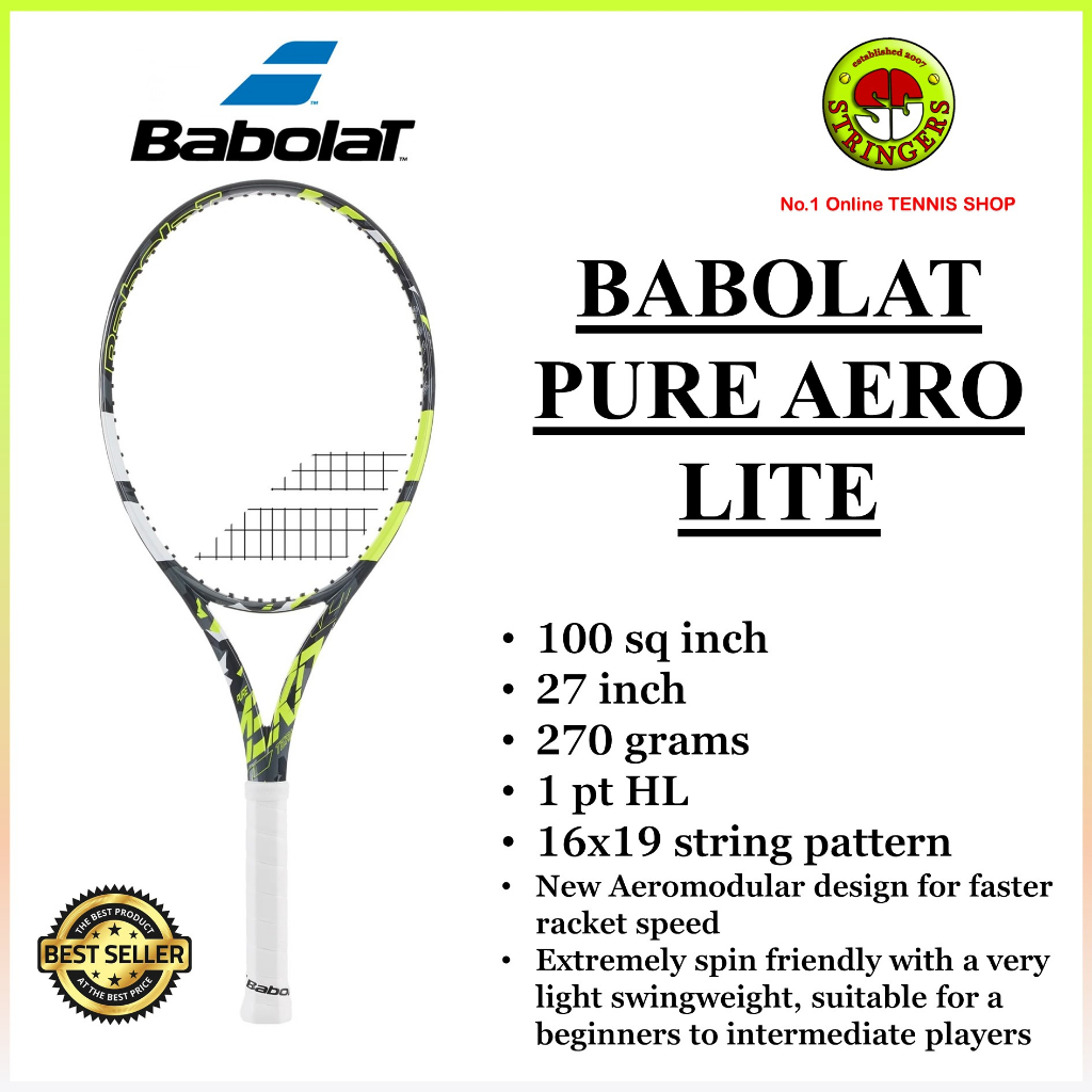 Babolat Pure Aero Lite Tennis Racket | Shopee Singapore