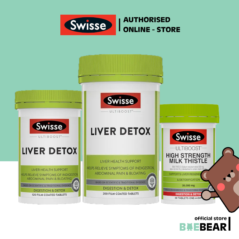 Swisse Liver Detox 120 / 200 Tabs Milk Thistle 60 Tabs [BaeBear.sg
