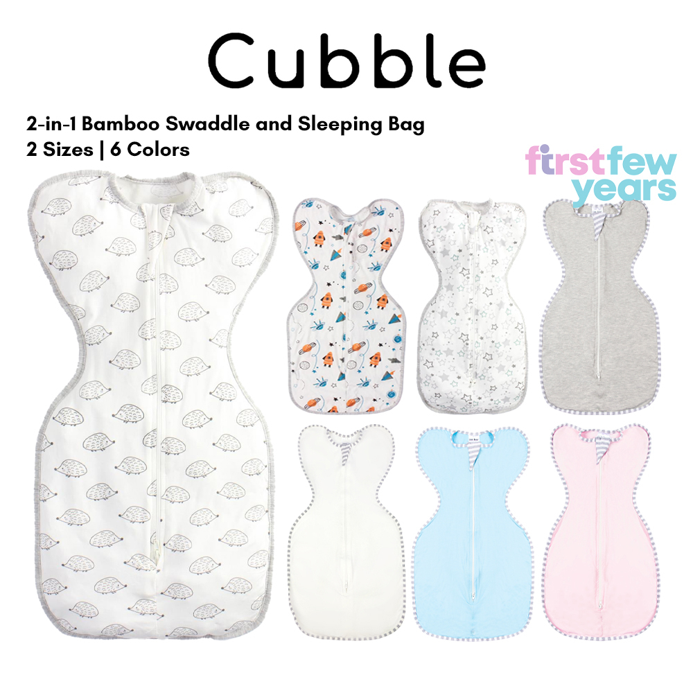 cubble-baby-bamboo-swaddle-and-sleeping-bag-arms-up-position-baby