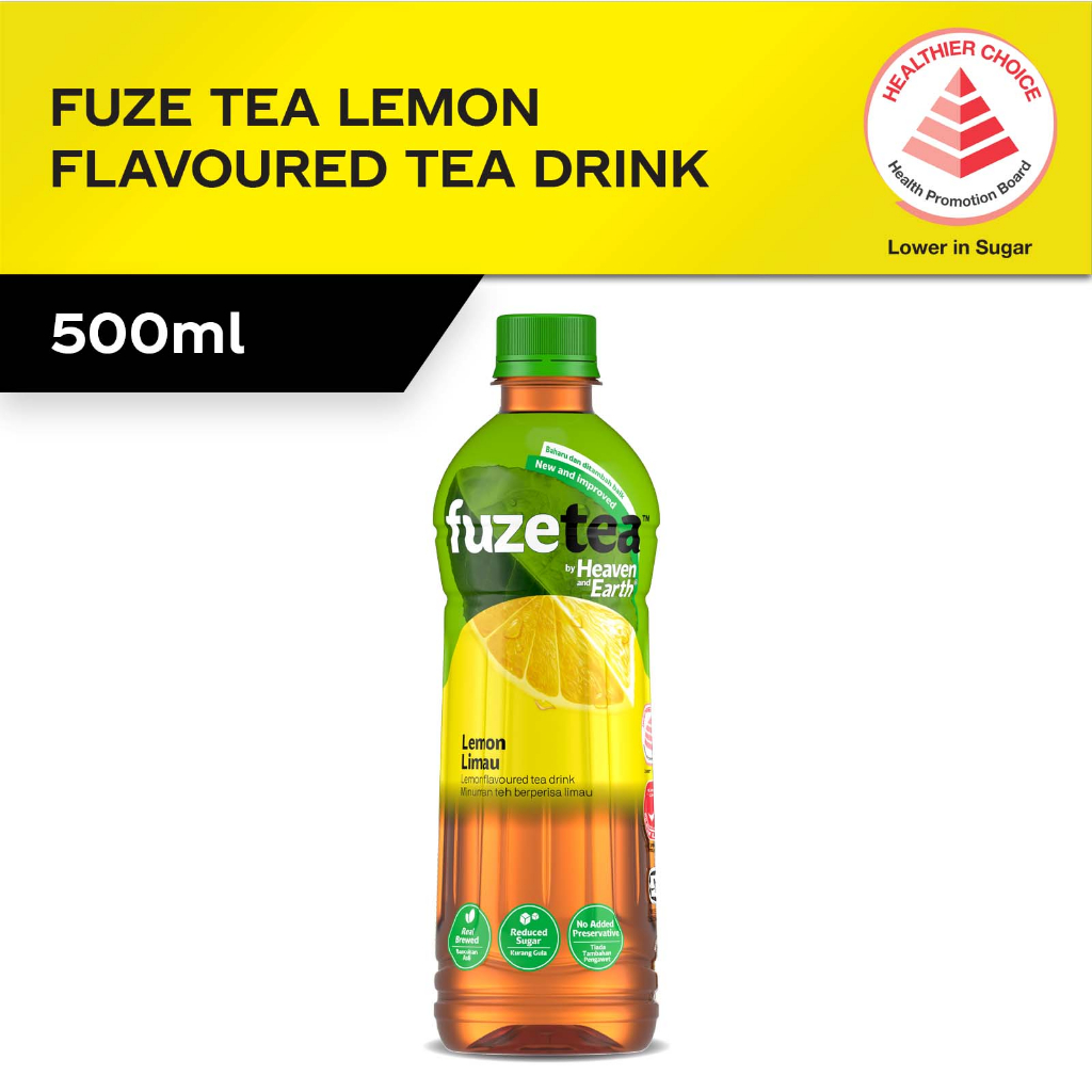 Fuze Tea Lemon Flavoured Tea Drink 500ML Shopee Singapore