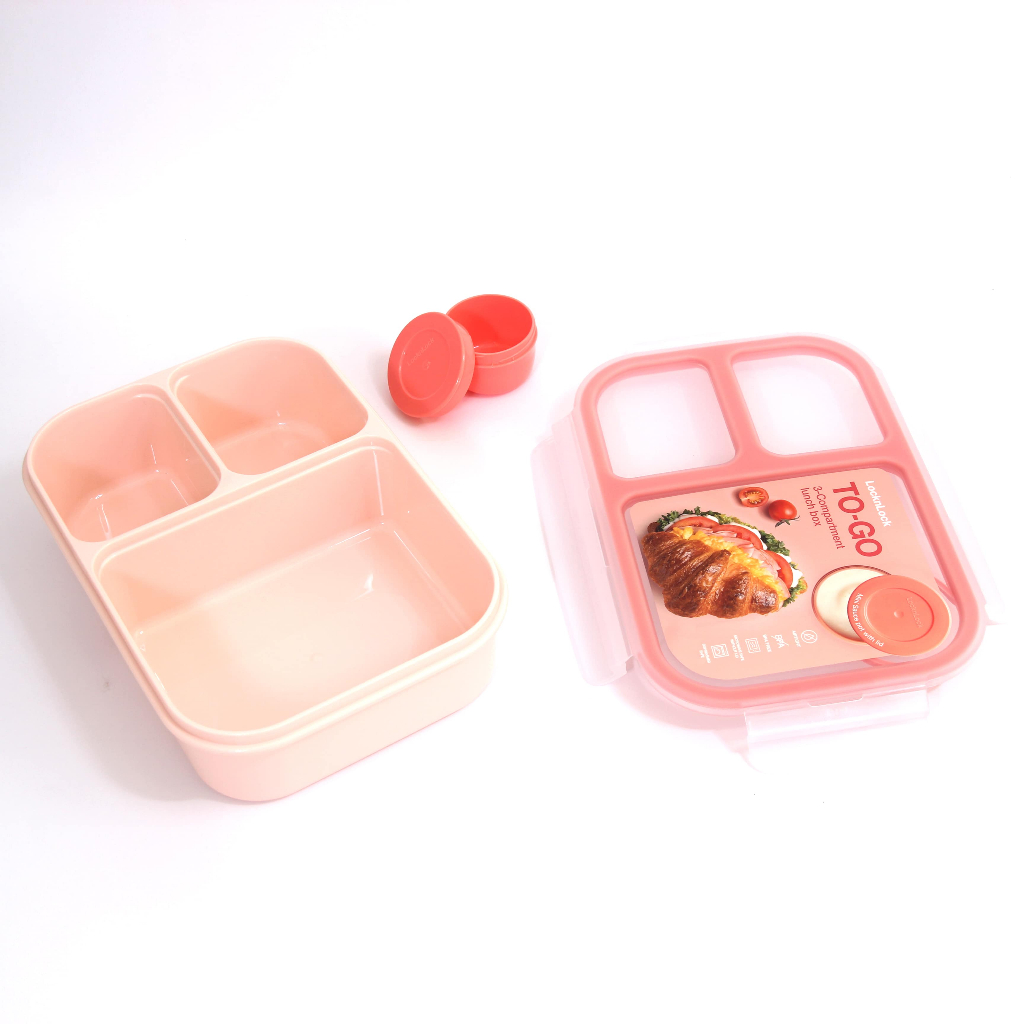 LocknLock TO GO 3 COMPARTMENT LUNCH BOX 980ml, / 1.5L (mint, pink ...