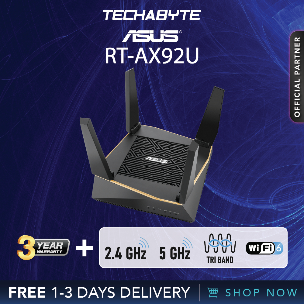 ASUS RT-AX92U | AX6100 WiFi6 Gaming Router (1 Pack / 2 Pack) | Shopee ...