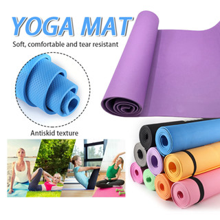 Roni Tpe Yoga Mat Yoga Mats Pilates Exercise Mat Thick 6mm Non Slip Mat ...