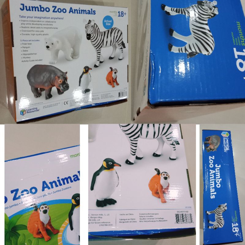BNIB: Learning Resources Jumbo Zoo Animals includes monkey