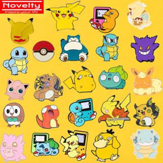 Pokémon Cartoon Metal Badge Anime Figures Pikachu Charizard Mega X Y  Fashion Jewelry Accessories Brooches Toys Enamel Lapel Pins