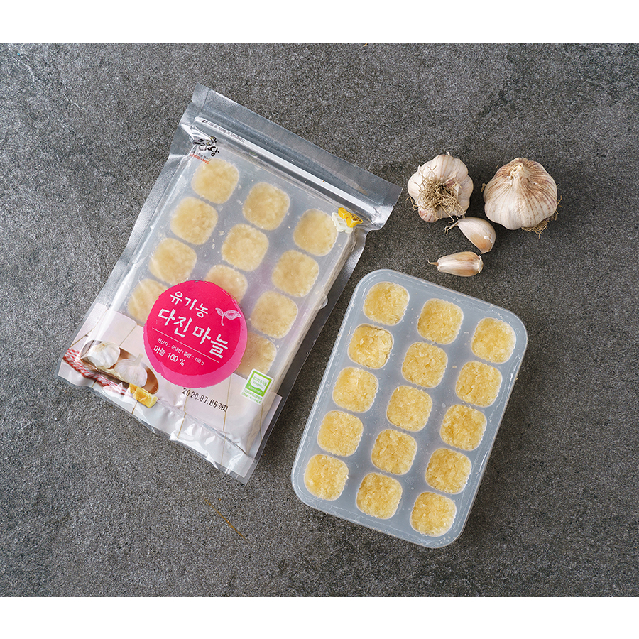Minced Garlic Cube 180G 유기농 냉동 다진마늘 180g Shopee Singapore