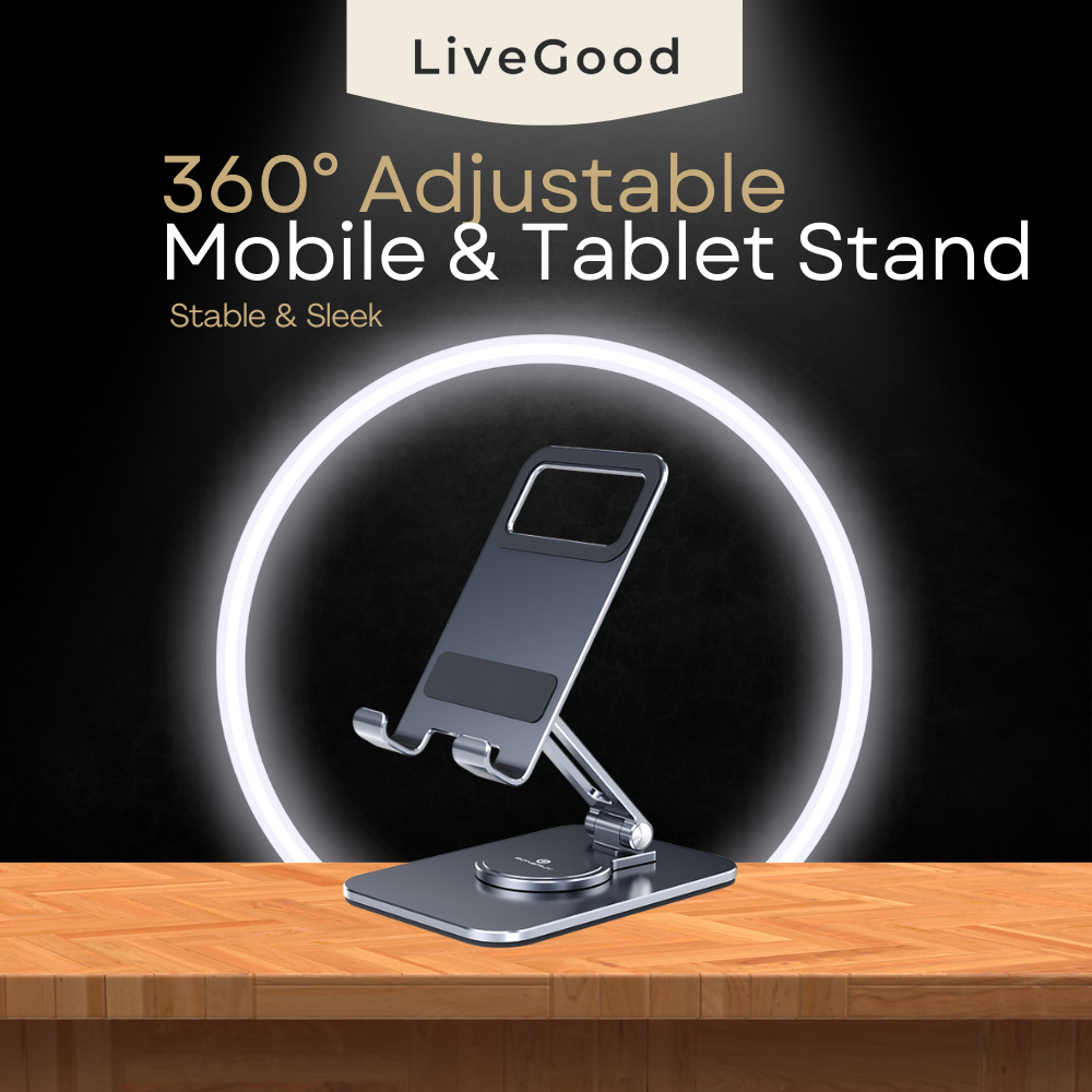 360° Adjustable Mobile Phone & Tablet Holder/Stand (High Quality - Aluminium Alloy)