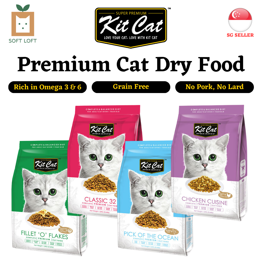 Kit Cat Premium Cat Dry Food 1.2kg Grain Free Premium Cat Kibbles Cat