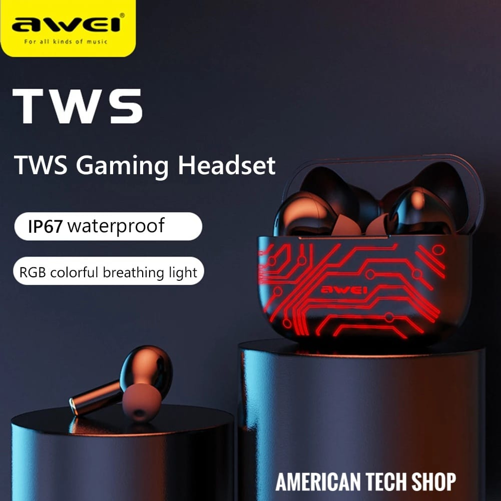 Awei T29Pro TWS Bluetooth Earbuds,True Wireless V5.1 ,High Stereo Bass  ,High Sound Quality, IPX7 Waterproof 8Hours Callt