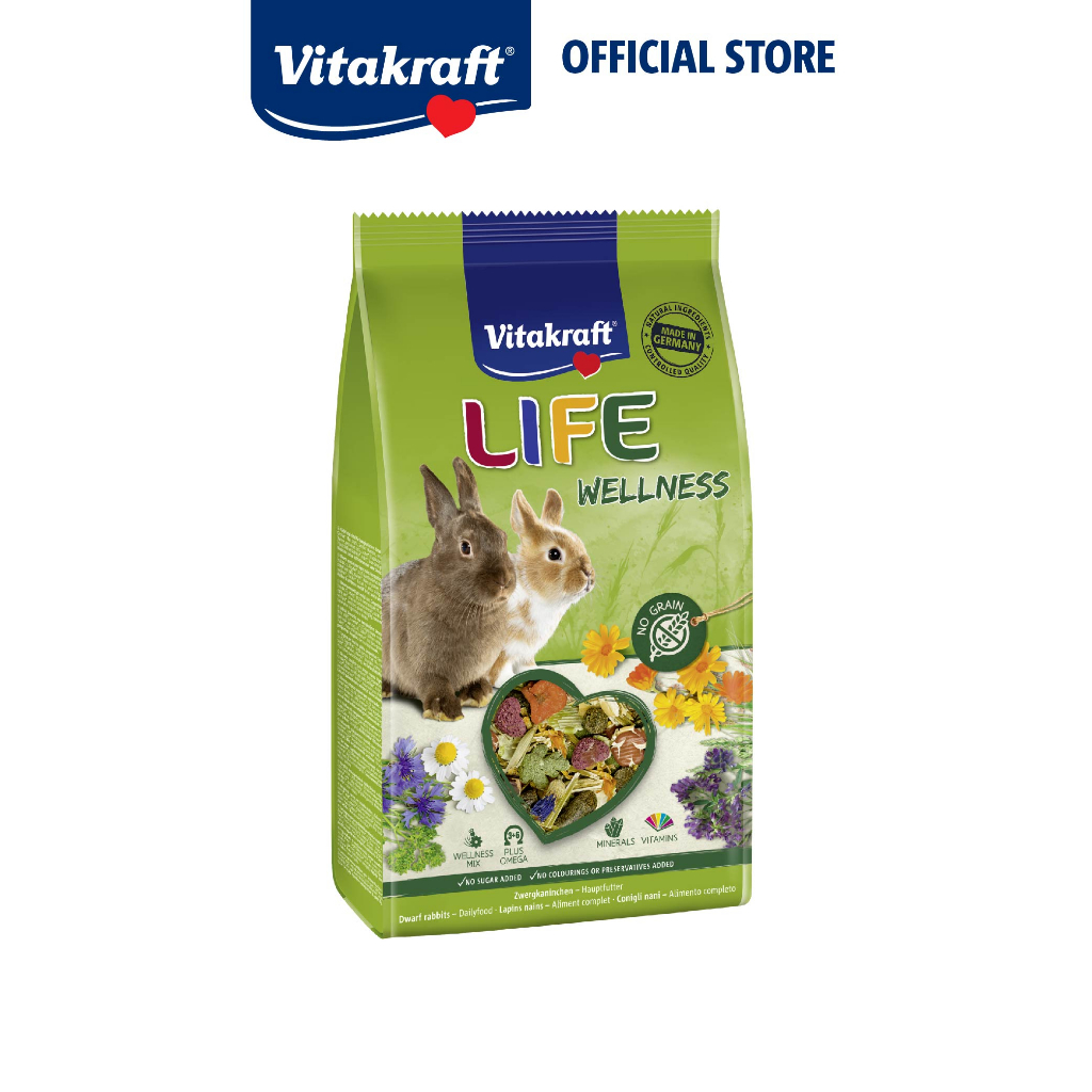 Vitakraft Life Wellness Rabbit Food, 600g, Pet Food For Rabbits