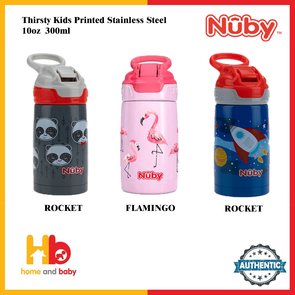 Nuby Thirsty Kids Printed Stainless Steel 10oz / 300ml (SHIPMENT COMING ...