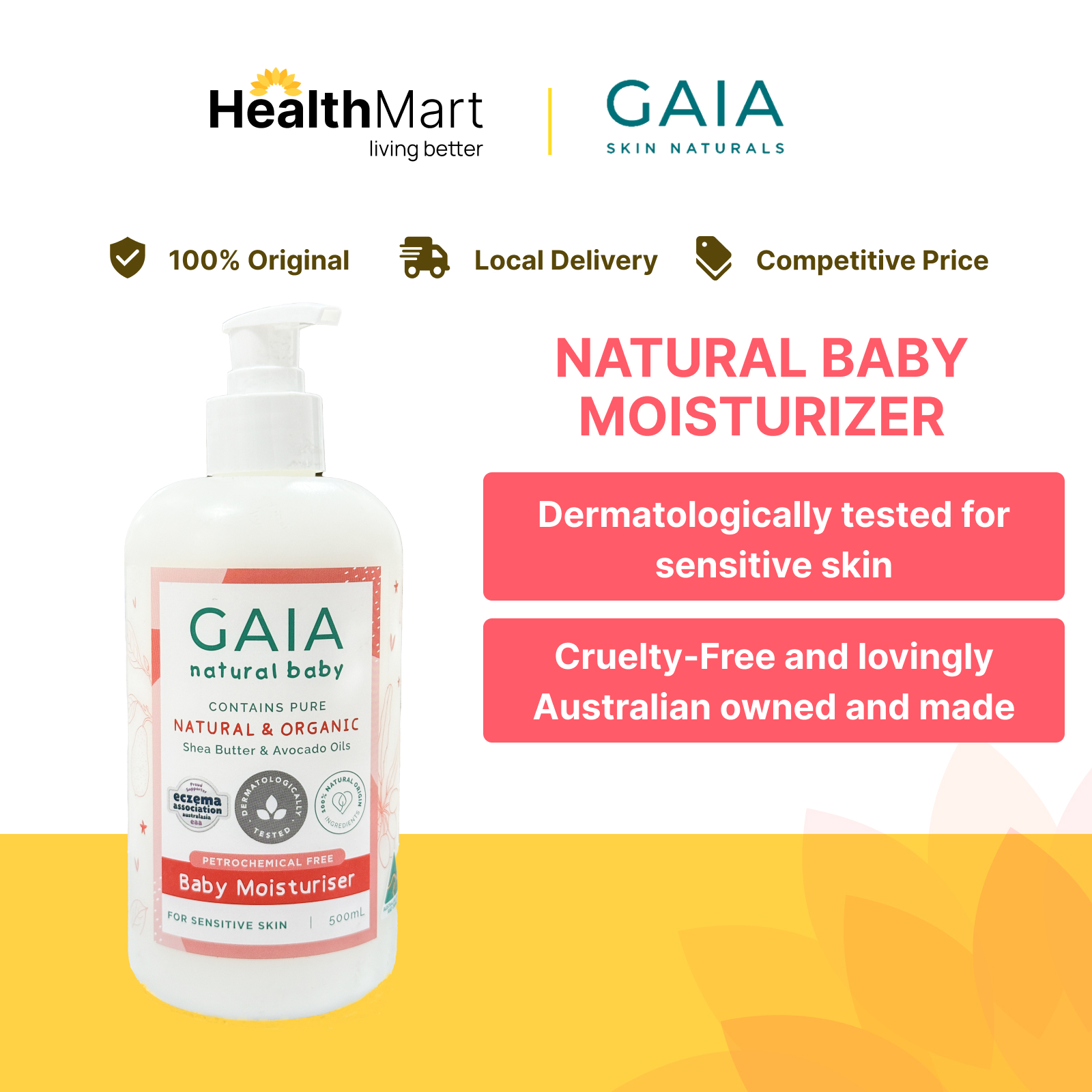 [SG] GAIA Skin Natural Baby Moisturizer (For Newborns, Toddlers and Children's Sensitive Skin