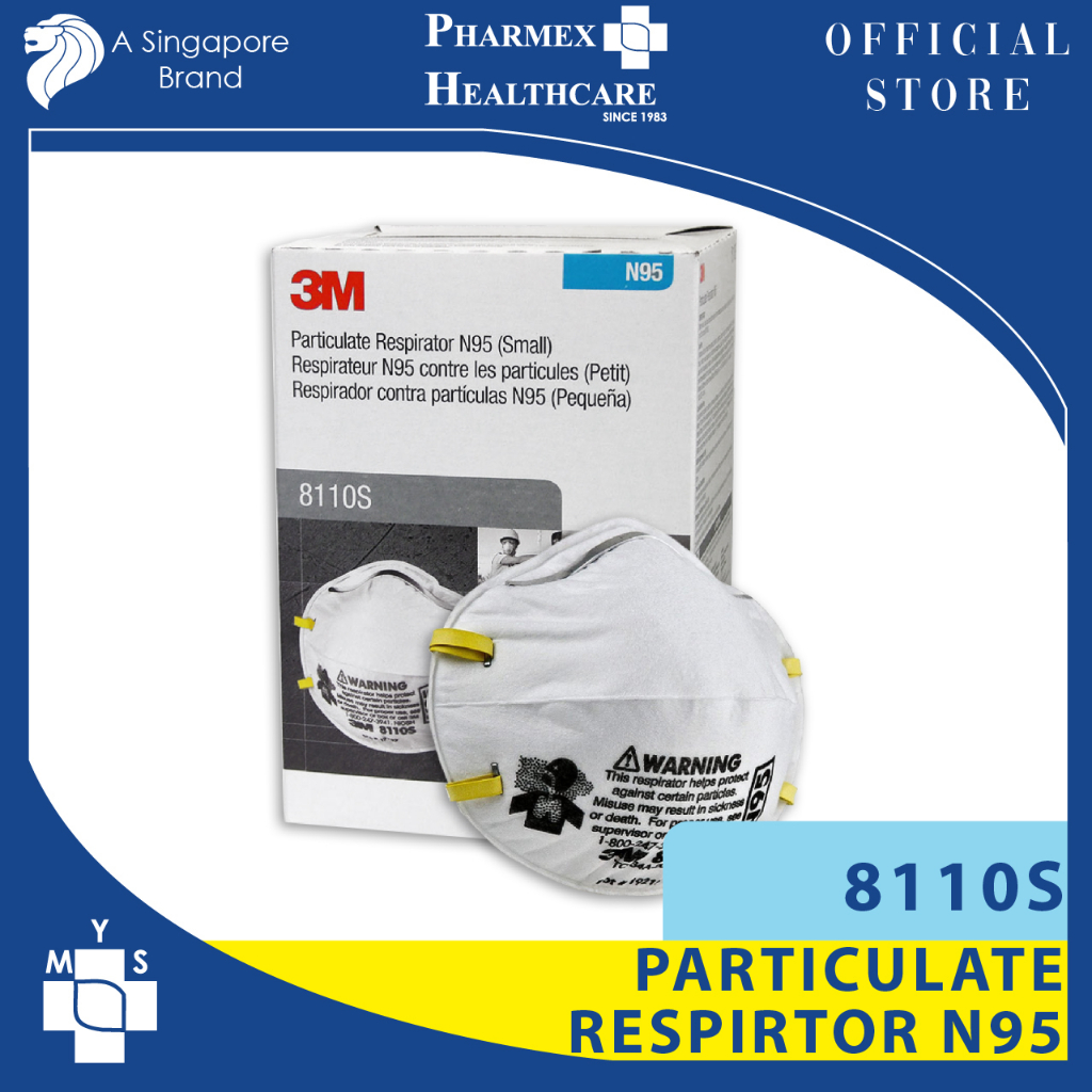 3M N95 Particulate Respirator Mask, 8110S, 20 Pcs/Box | Shopee Singapore