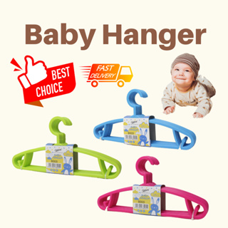 10Pcs/Set Portable Children Clothes Hanger Toddler Baby Coat Plastic Hangers  Hook Household for Kids Clothing