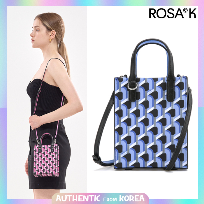 ROSA.K Cabas Monogram Tote XS - Pink Black