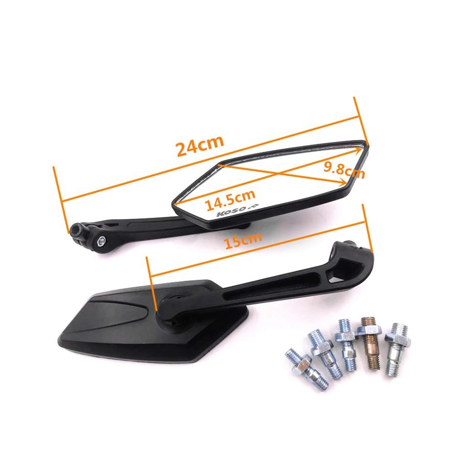 Real Glass Side Mirror Universal 8mm 10mm KOSO Mirror for PAB/PMD/OMA