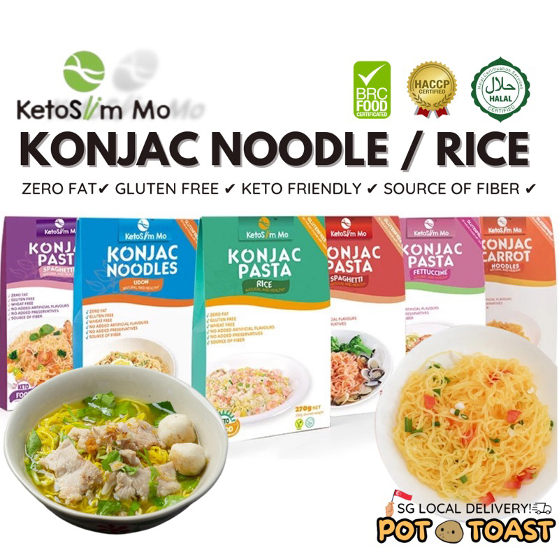 KetoSlim Mo Konjac Pasta / Rice Dry Rice 270g Diet Keto Friendly Meal Replacement Noodles