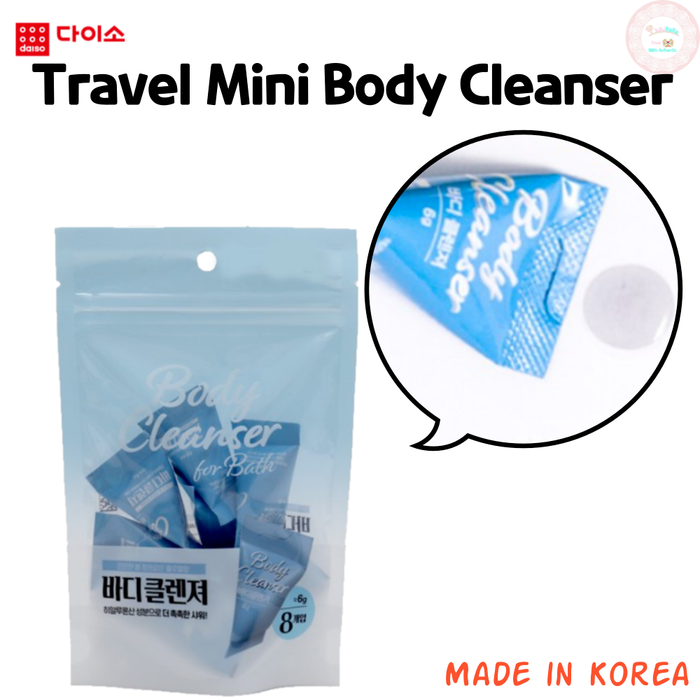 Daiso Korea Mini Travel Body Cleanser for Bath Body Cleansing Foam Disposable Body Wash Portable