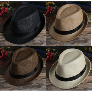 Classic Outside white inside blue Patchwork Wide Brim Fedora Hat Men Women  Two Tone Felt Fedora Hats Cowboy Jazz Hat Brown Belt