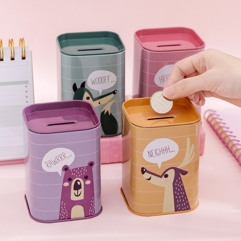Korean Style Square Piggy Bank Penholder Kids Birthday Gift Children