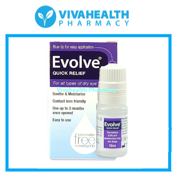 Evolve Quick Relief Eye Drop 10mL Shopee Singapore