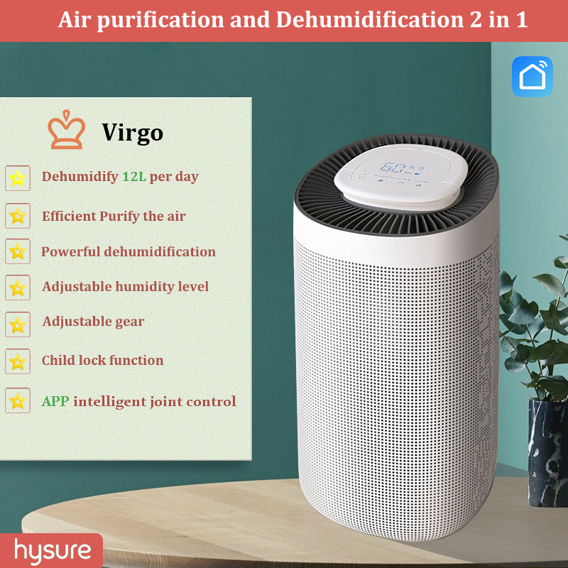 Hysure dehumidifier air purifier 2 in 1 dehumidification capacity 12L ...