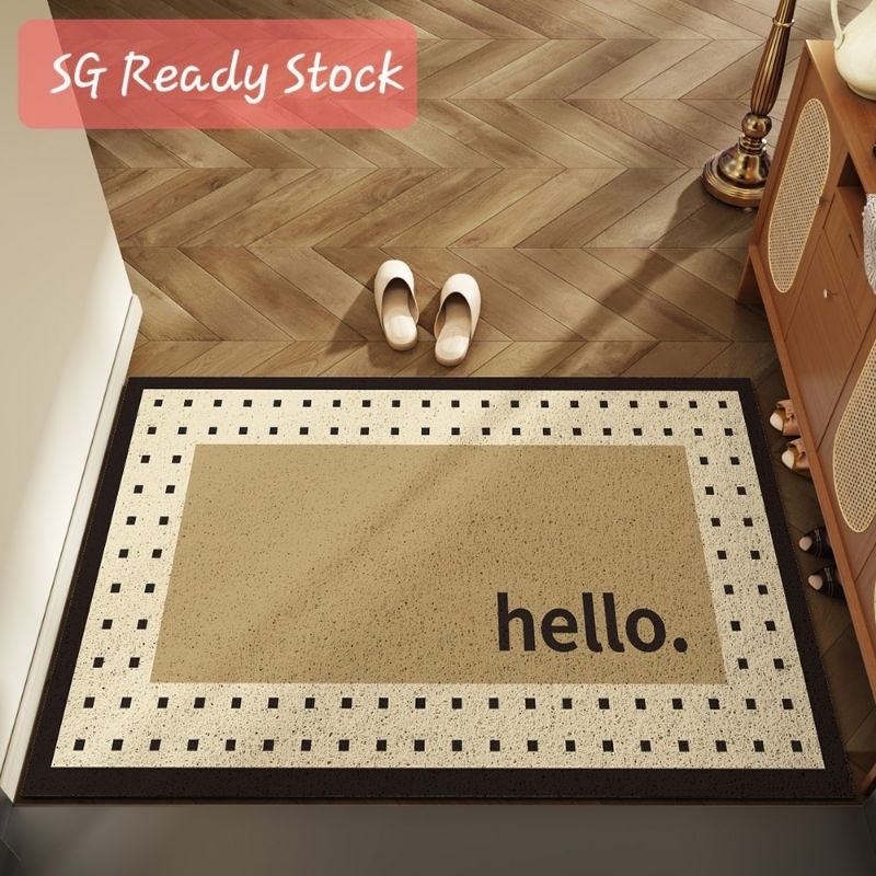 Door Mat Entrance VINTAGE PVC Wire Loop Gate DoorMat 50*80 ANTI