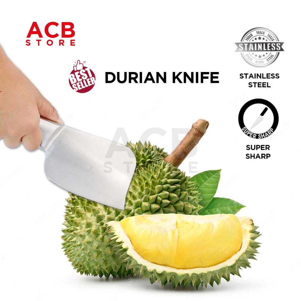 [SG STOCK] Durian Knife Stainless Steel | High-Quality Durian Chopper ...