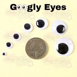 1 sample pair 35mm googley googly wibbly wiggly wobbly craft eyes, self  adhesive
