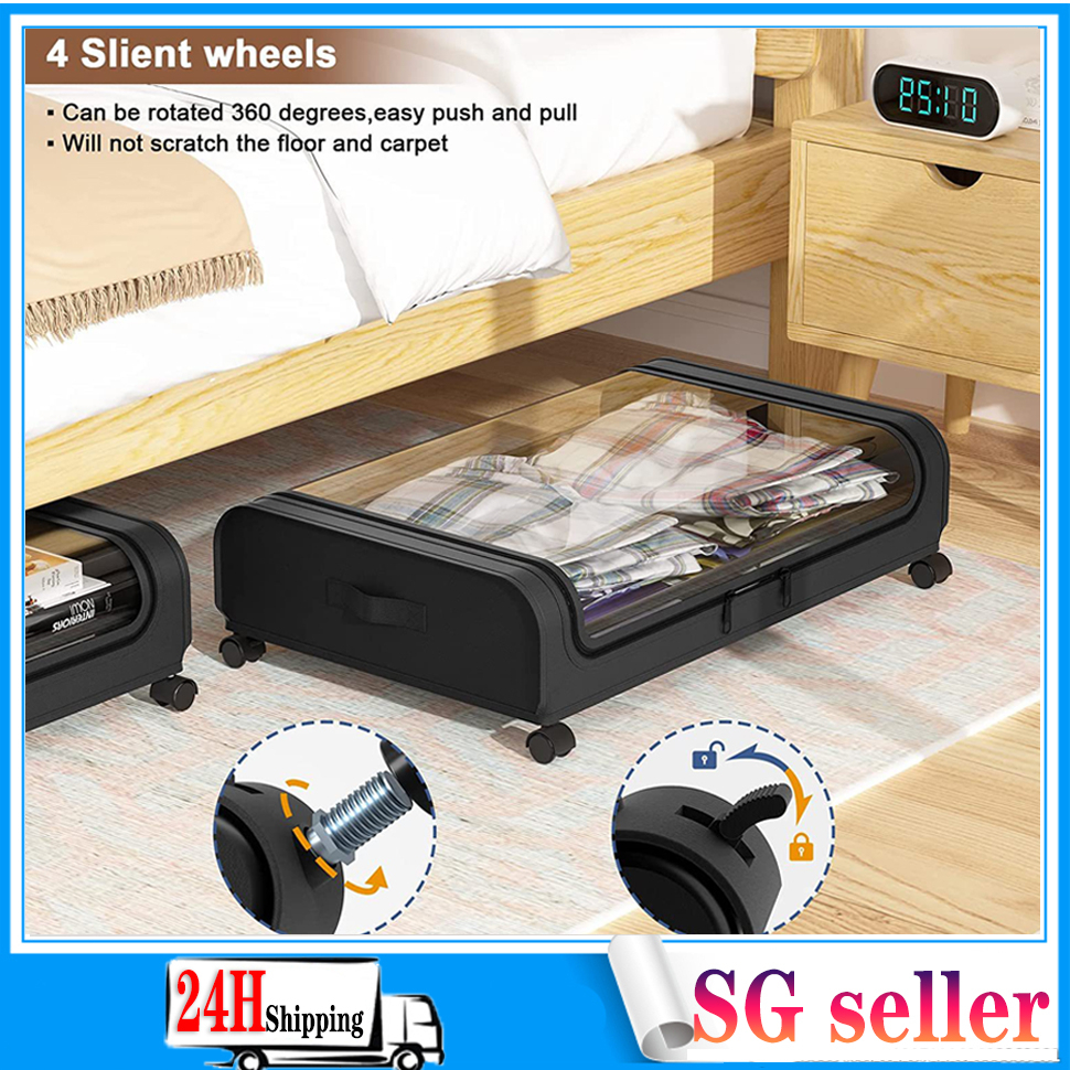 【Sg】Under Bed Storage Box Under Bed Storage Rack Under Sofa Clothing