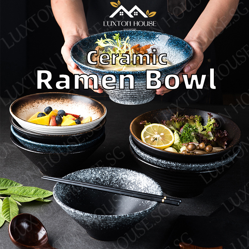 {SG} 8inch 9inch Ceramic Ramen Bowl Large Ceramic Bowl Japanese Style