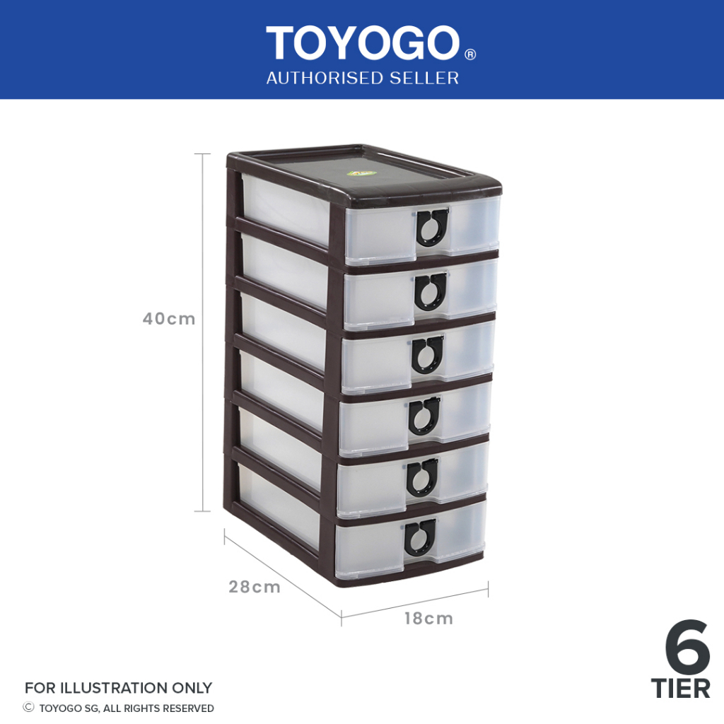 Toyogo 301-6 A5 Stationery Drawer (6 Tier) | Shopee Singapore