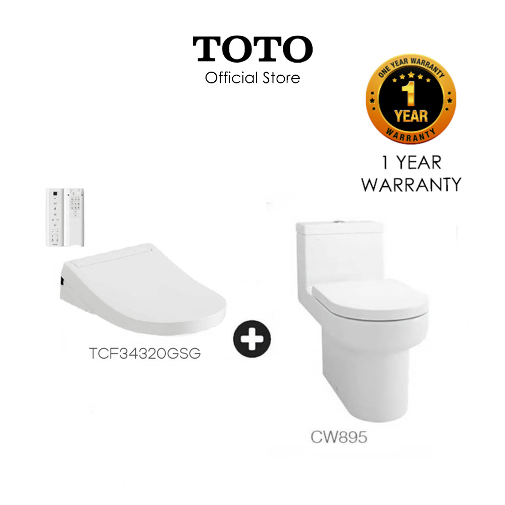 TOTO OMNI+ One Piece Toilet Bowl CW895PJ with Washlet TCF34320GSG SET ...