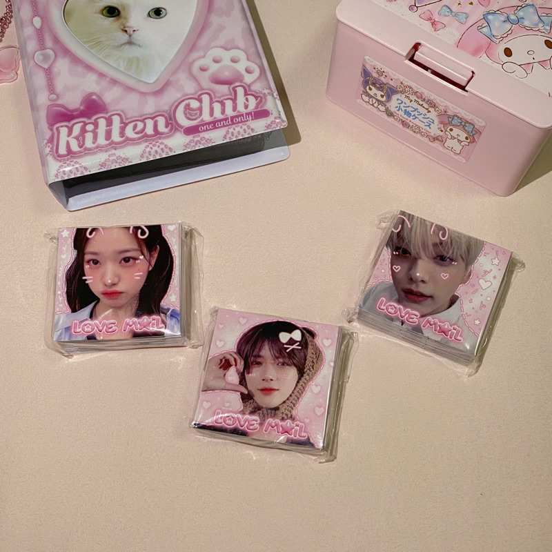 txt ive wonyoung beomgyu soobin kpop happy love mail purikura deco stickers (50 pcs) Shopee