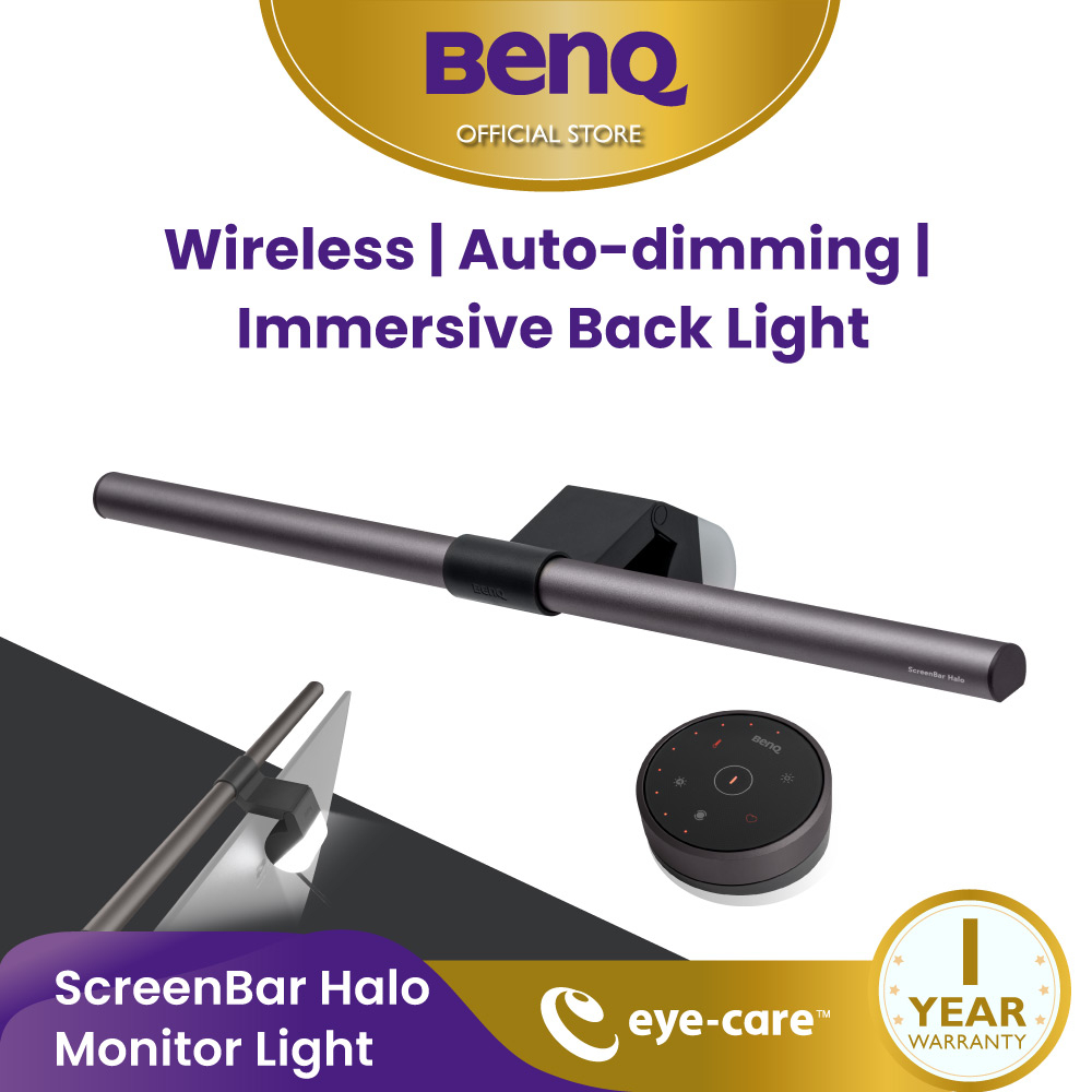 [New] BenQ ScreenBar Halo｜Monitor Light｜Wireless Control Dial｜3 Eye