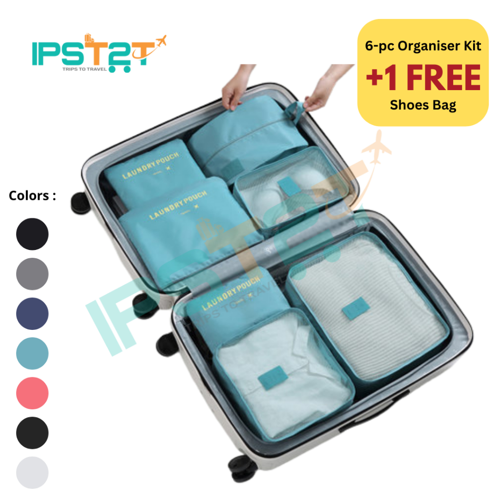 Trips2Travel 7 in 1 Travel Set Luggage Organiser Bag Pouch (Storage Bag