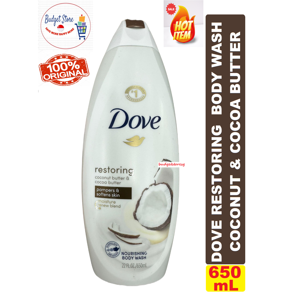 Dove Restoring Body Wash Coconut & Cocoa Butters 650 mL Shopee